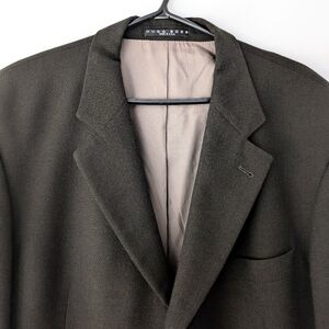 Hugo Boss Dark Green-Brown 100% Virgin Wool Sport Blazer ~ Size 46L